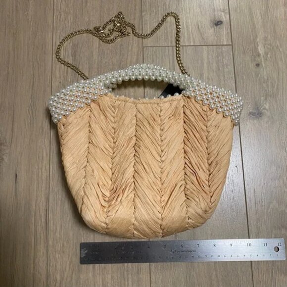 Zara Faux Pearl Bead Basket Bag - Picture 9 of 11